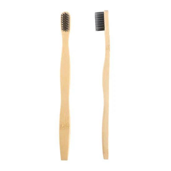 Brosse à dents plate en bambou pour adulte, Kit de voyage personnalisé, 100% naturel, biodégradable, poils Super denses, pour usage domestique