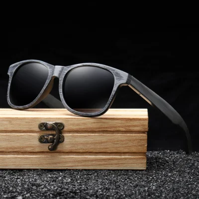 Commerce de gros OEM unisexe Logo personnalisé UV400 Tac lunettes de soleil en bois de bambou polarisé pour hommes