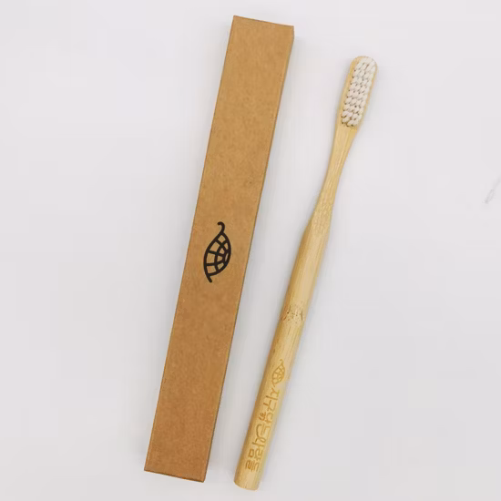 Brosse à dents en bambou OEM 100 % biodégradable, naturel, vente en gros